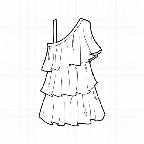 Desenho M O De Estilo De Moda Esbo O De Roupa Vestido Esbo O