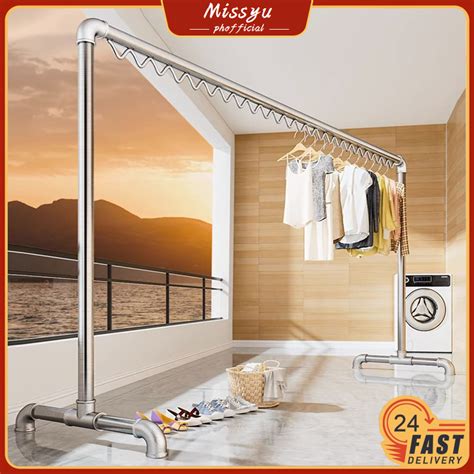 Heavy Duty Drying Rack Sampayan Carbon Steel Adjustable Foldable