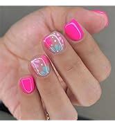 Amazon Nude Pink Press On Nails Short Square Fake Nails Press Ons Solid Color Nail Tips