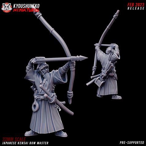 STL file JAPANESE KENSAI RONIN BOW MASTER・3D print design to download・Cults