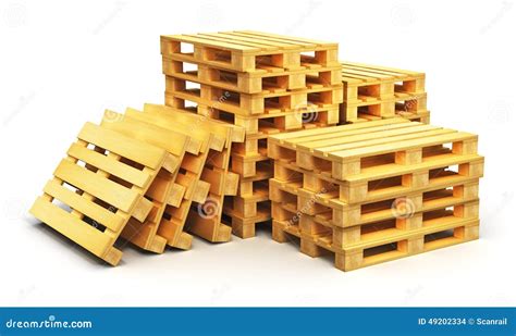 Stacks Of Wooden Shipping Pallets Stock Illustration Illustration Of