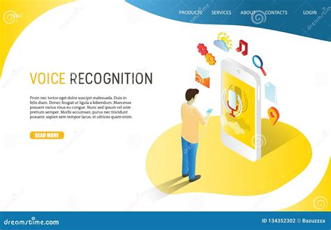 Molde Do Vetor Do Web Site Da Página Da Aterrissagem Do Reconhecimento