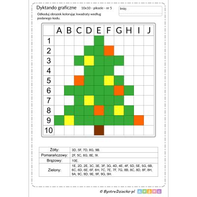 Kolorowe Dyktando Graficzne Ba Wan Odkoduj Obrazek