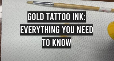 Gold Tattoo Ink: Everything You Need to Know - TattooProfy