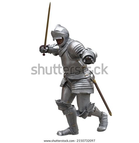 Medieval Knight Armor Isolated White Background Stock Illustration ...