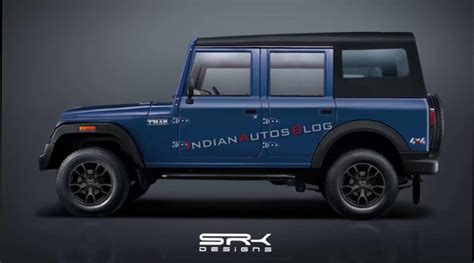 2020 Mahindra Thar 4 Door Side Profile Rendered Looks Bigger