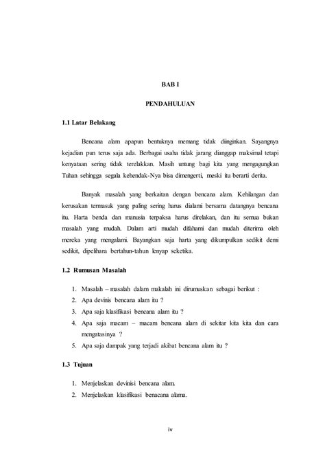 Makalah Bencana Alam Pdf