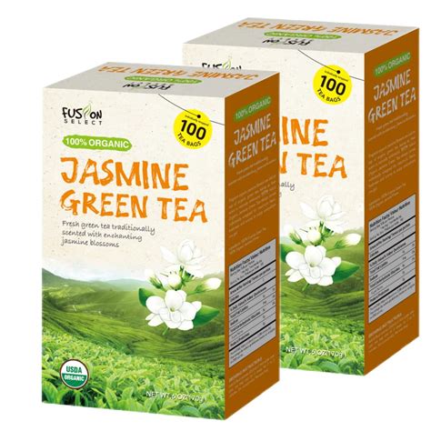 Fusion Organic 200 Counts Jasmine Green Tea Fresh