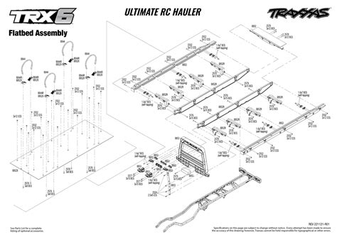 Exploded View Traxxas Trx 6 Ultimate Rc Hauler 6x6 110 Rtr S Na Astra