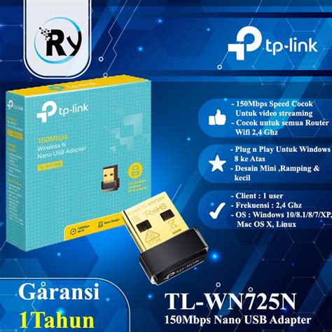 Jual TP-LINK TPLINK TL-WN 725N TL-WN725n Usb wifi mini Wireless Adapter ...