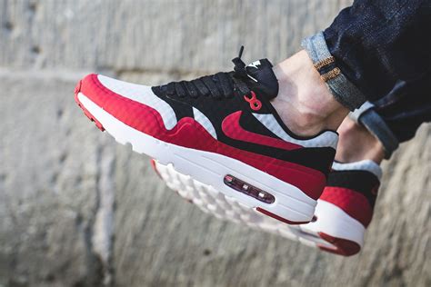 Nike Air Max 1 Ultra Essential Gym Red Black Sneaker Bar Detroit