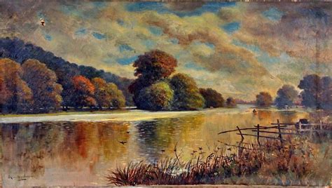 An Oil On Canvas Painting By William Livingston Anderson View Along The