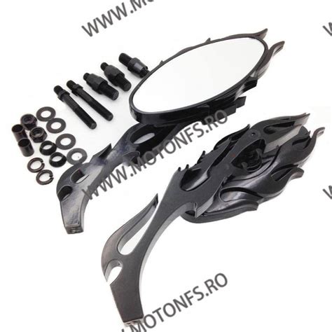 Set 2buc Oglinzi Retrovizoare Moto Universal Pentru Cruiser Chopper