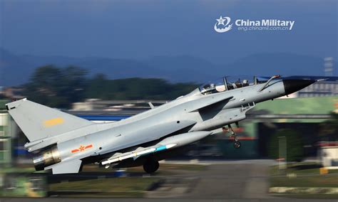 J-10 fighter jets take off under guidance - Global Times