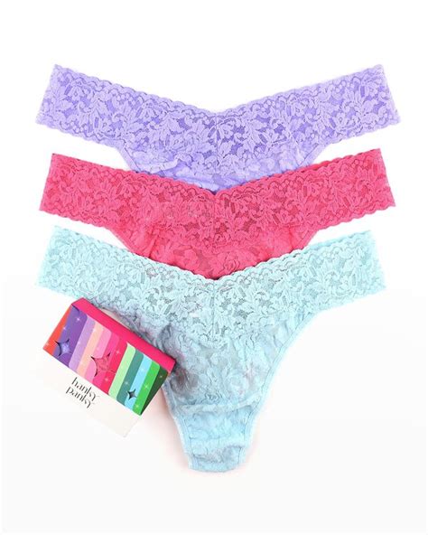 Original Rise Signature Lace Thongs Boxed 3 Pack Editorialist