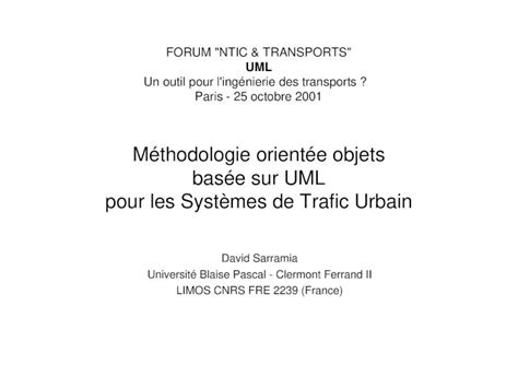 Pdf M Thodologie Orient E Objets Bas E Sur Uml Pour Les Actions