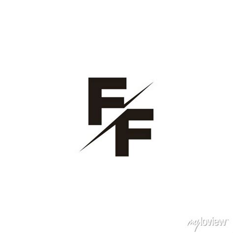 Ff Logo Letter Monogram Slash With Modern Logo Designs Template Wall