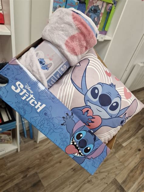 Ensemble Couverture Flannel Coussin Stitch Disney In 2024 Lilo And