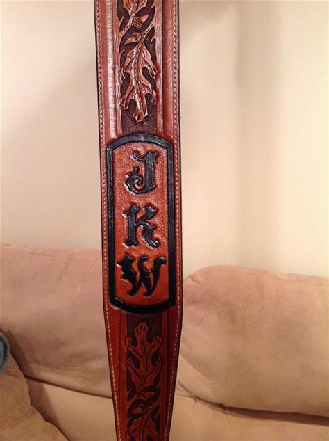 Hand Crafted Handmade Leather Guitar Banjo Straps By Hubbard Leather