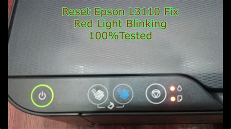 Reset Epson L Fix Red Light Blinking Tested Youtube