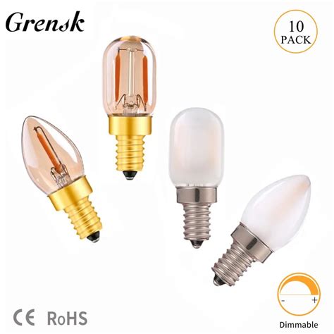 Grensk Amber Frosted Glass C T Edison Led Filament Night Bulb W