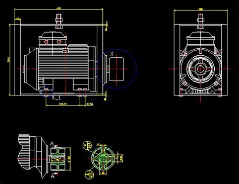 【工業機械cad圖庫】馬達機機械設計cad圖紙 建築室內設計cad Details施工標準圖庫