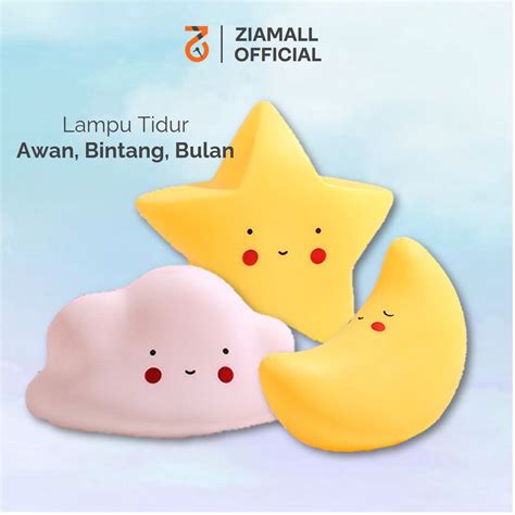 Jual Lampu Tidur Anak Karakter Led Light Cute Smiley Unicorn Awan