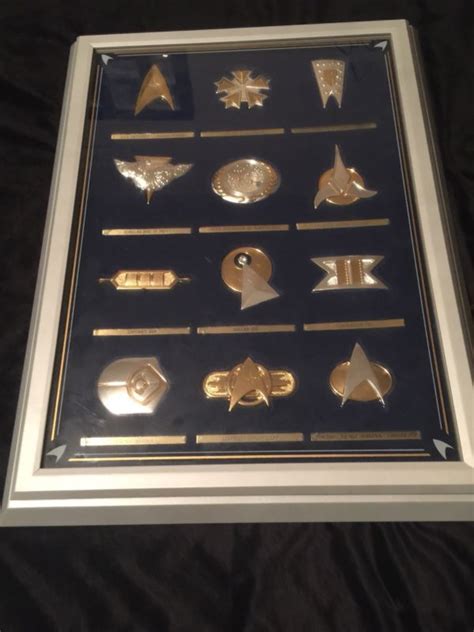 Official Star Trek Sterling Silver Franklin Mint Badges Insignia