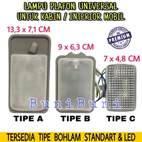 Jual Lampu Plafon Mobil Komplit Untuk Kabin Interior Mobil Universal