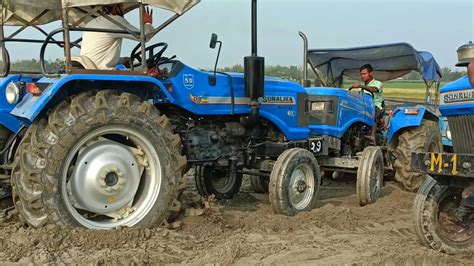 Sonalika Tractor And Swaraj Arjun Nova Tractor Accident Mud Pulling Out