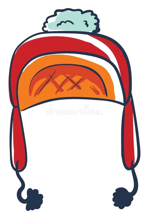 Red Snow Hat, Illustration, Vector Stock Vector - Illustration of ...