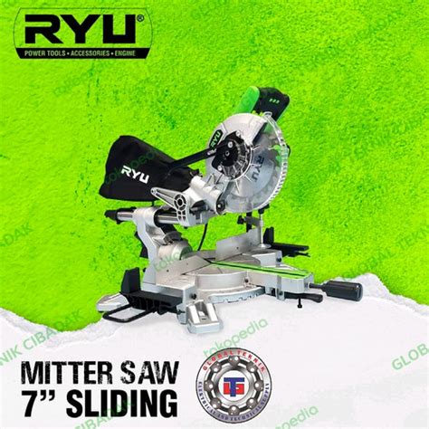 Jual MITRE SAW 7 RYU RMS 180 1 SLIDING MESIN POTONG ALUMINIUM Kab