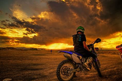 HD wallpaper: man riding motocross dirt bike, motocross rider, jump ...