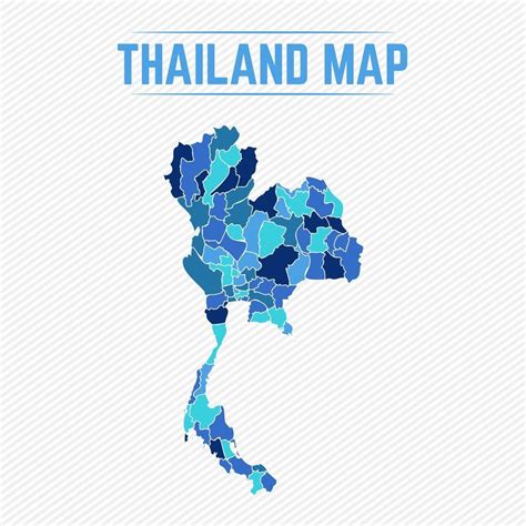 Thailand Detailed Map With Regions 2323436 Vector Art At Vecteezy