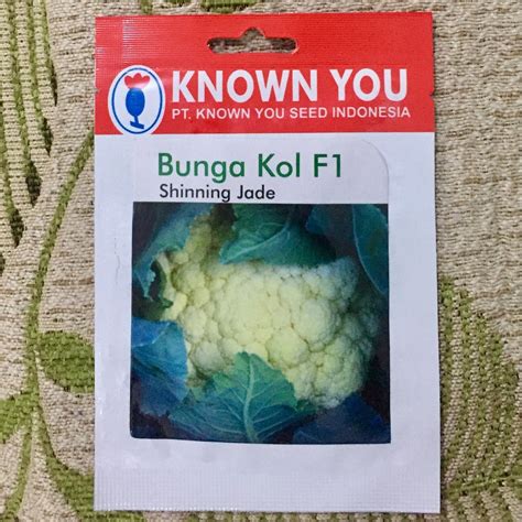 Jual Benih Bibit Bunga Kembang Kol Shinning Jade F Known You Seed Sp