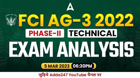 Fci Ag Mains Analysis Fci Ag Technical Exam Analysis Fci Ag