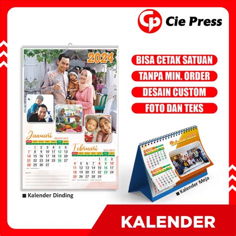 Jual TANPA MINIMAL ORDER PROMO CETAK KALENDER 2024 CUSTOM FREE DESAIN