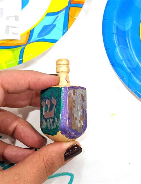 Wood Dreidel Craft - Decorating Unfinished Dreidels