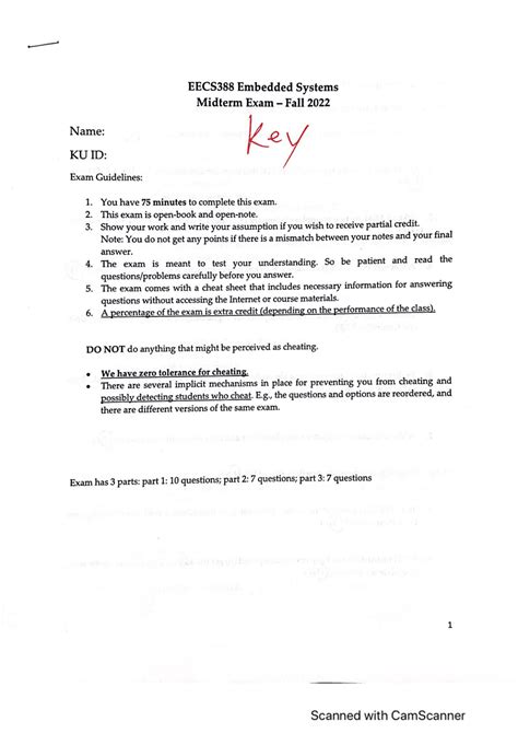 Eecs Fall Midterm Cheat Sheet Embedded Systems Docsity