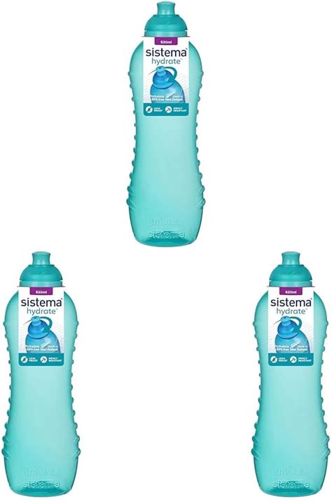 Sistema Twist N Sip Squeeze Sports Water Bottle Leakproof Water