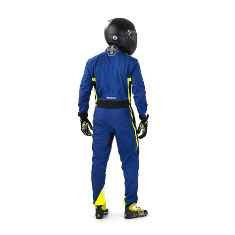 Combinaison Sparco Kerb Bleu Jaune Noir Adulte Action Karting