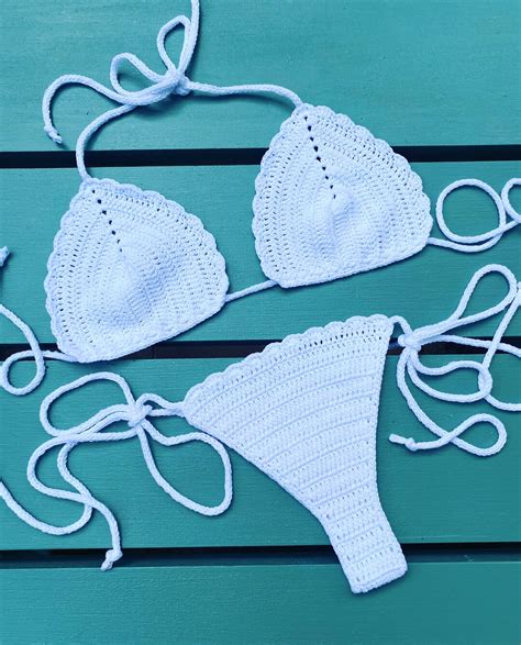 Crochet Bikini Handmade Swimwear Beachwear Handmade Gift Etsy
