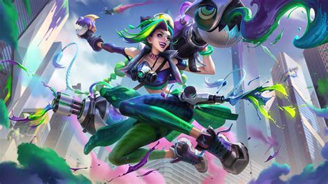 Jinx Chromacrash Skin LoL Wild Rift 4K Wallpaper - Download Free 4K ...