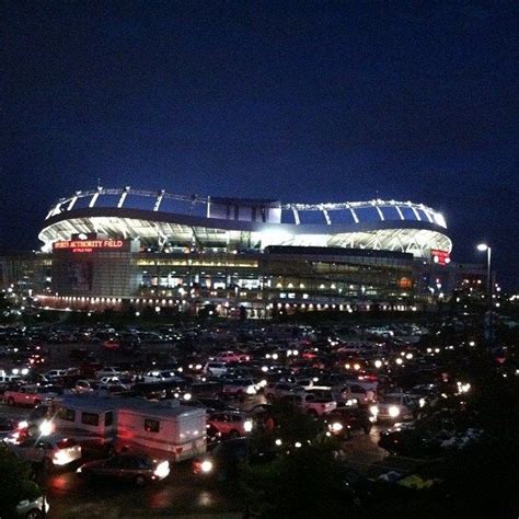 Denver Broncos Stadium At Night