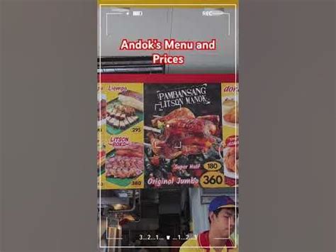 updated  andoks menu  prices youtube
