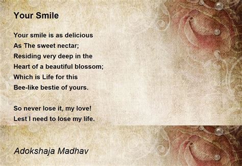 Your Smile - Your Smile Poem by Adokshaja Madhav