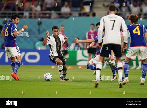 DOHA QATAR NOVEMBER 23 Jamal Musiala Of Germany Controls The Ball