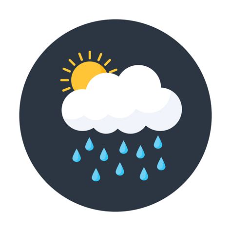 Flat Style Of Rain Cloud Raining Icon In Trendy Style 6745200 Vector