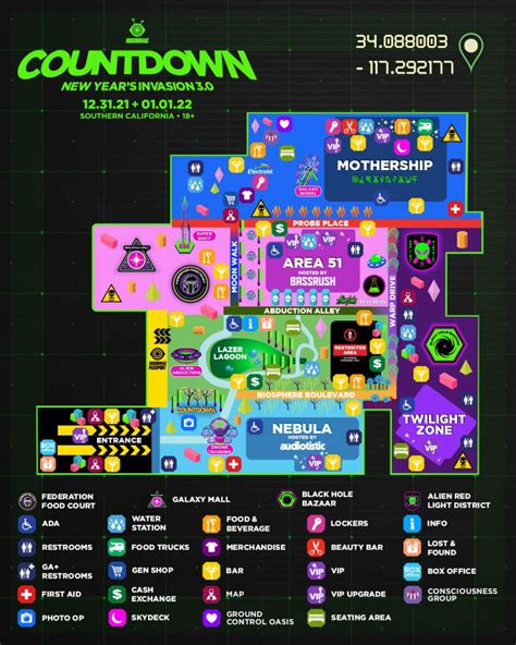 Countdown NYE 2021 Set Times Festival Map And More EDM Identity