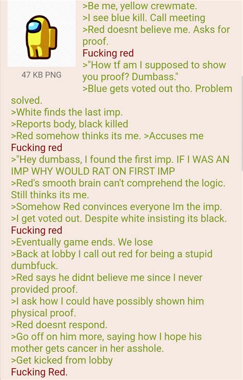 Anon Doesnt Like Red R Greentext Greentext Stories Know Your Meme